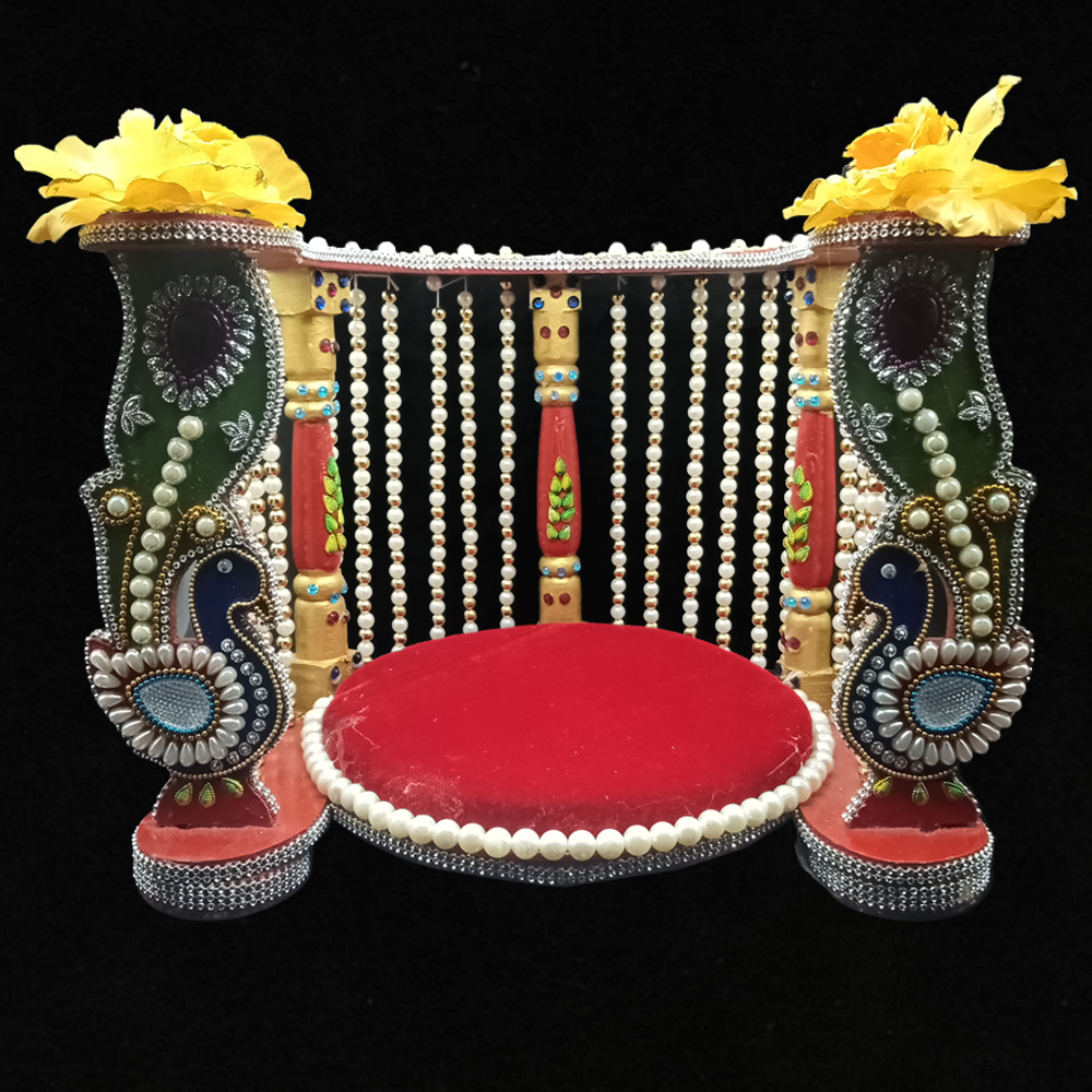 Decorated Pearl Simhasanam